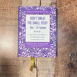 Kristine Carlson Don’t Sweat The Small Stuff For Women Hardcover Satin Bookmark